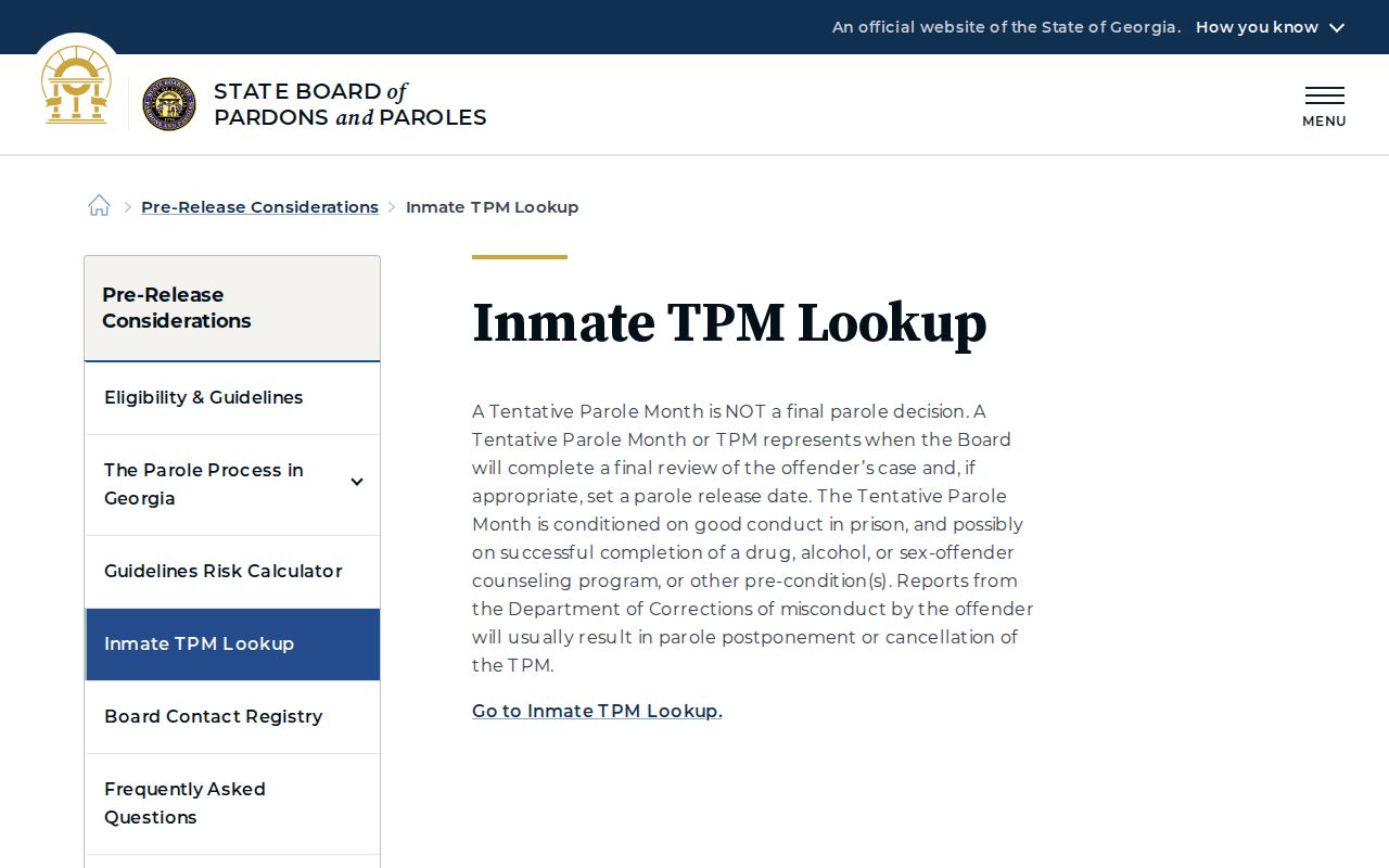 Spalding County parole TPM release explanation