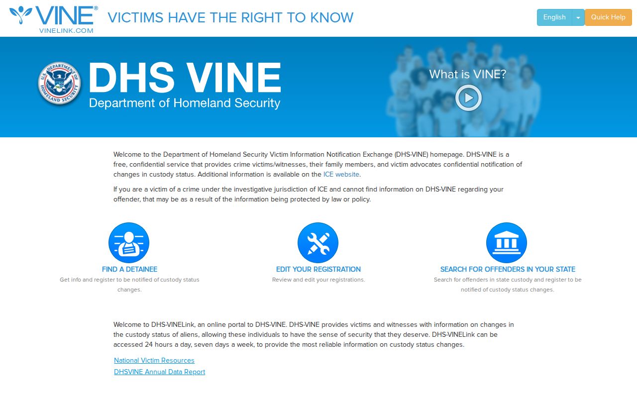 VINELink national portal context for Spalding County release checks